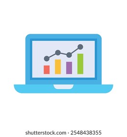 Icono de Tecnología, Icono de computadora portátil y gráfico, Ilustración vectorial minimalista y elemento gráfico transparente. Aislado en el fondo blanco