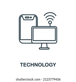 Technology icon. Line element from technology collection. Linear Technology icon sign for web design, infographics and more.