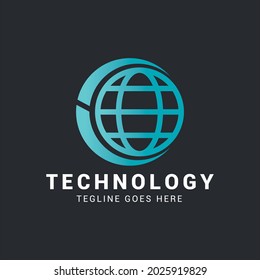 Technology icon logo design vector.