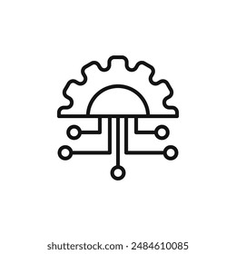 icono de tecnología logo signo Vector contorno