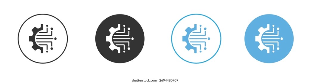 ícone Tecnologia Modelo de logotipo Conjunto de design