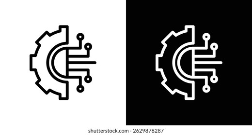 Technology icon for mobile and web. Vector graphics