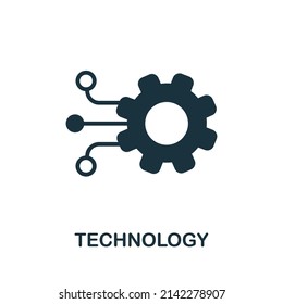 Technology icon. Monochrome simple Technology icon for templates, web design and infographics