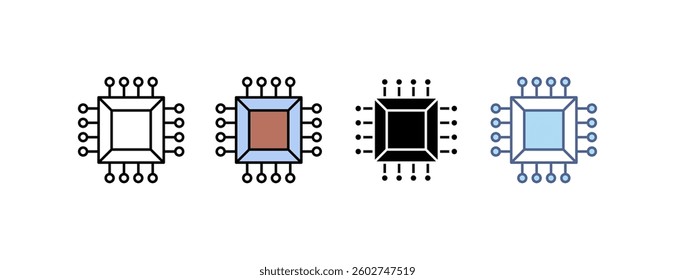 Technology icon with multiple style