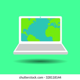 Technology Icon on flat style, editable vector design