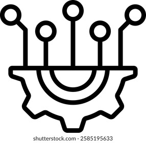 Technology Icon Outline Vector Illustration