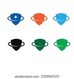 technology icon plus sign symbol logo design
