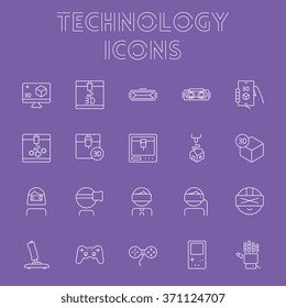 Technology icon set.