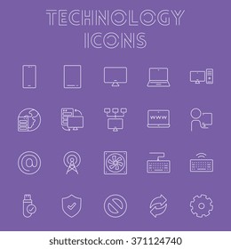 Technology icon set.