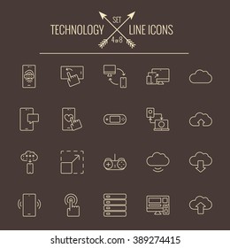 Technology icon set.