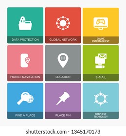 TECHNOLOGY ICON SET CONCEPT