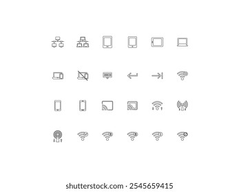 Technology icon set, design, vector illustration