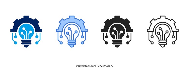 Technology Icon Set Different Style Collection.