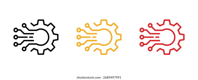 Technology Icon Set Digital and Innovation icon vector. Innovation and Connectivity Solutions symbol. vector illustration.