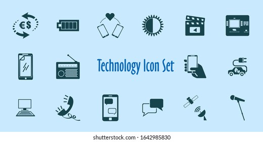 Technology Icon Set.
Flat Vector Illustration.