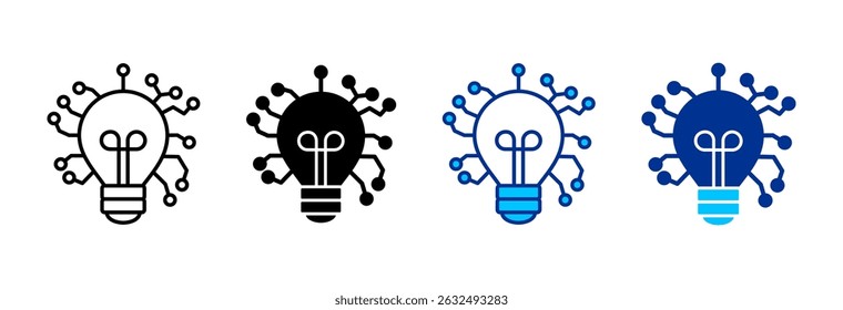 Tecnologia Ícone Definir Vários Estilo Ilustração Vetor