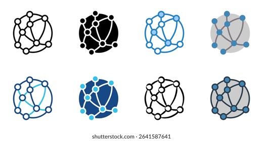 Technology icon set multiple style collection 