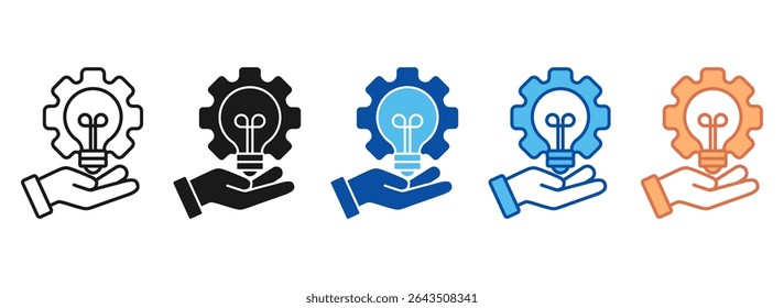 Technology Icon Set Multiple Style Collection
