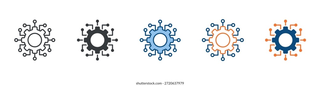 Tecnologia Icon Definir Coleção de Vários Estilos