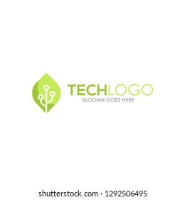 Technology icon set symbol leaf nature vector illustration
