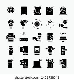 Technology icon set. Tech, science, innovation icons collection. vector illustration