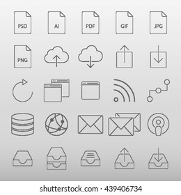 Technology Icon Set Vector Illustration