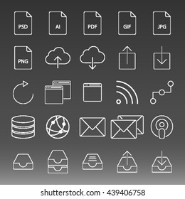 Technology Icon Set Vector Illustration