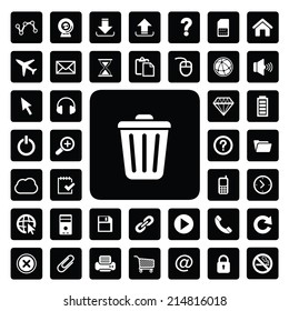 technology icon set for website 