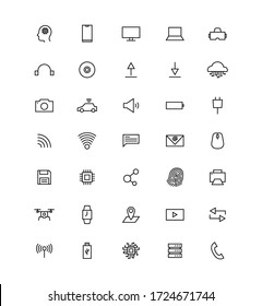 Technology icon sets. Vector illustration.