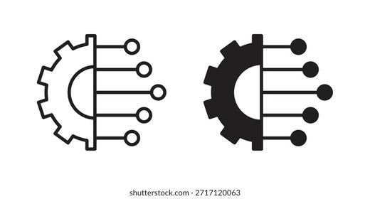 Diseños de Vector de silueta de icono de Tecnología. Trazos editables