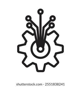 Icono de Tecnología Simple contorno delgado