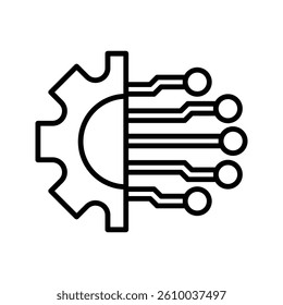 Technology icon with sleek, modern style. Ideal for digital innovation, software, IT, and futuristic concepts. High-quality vector, fully scalable and easy to customize.