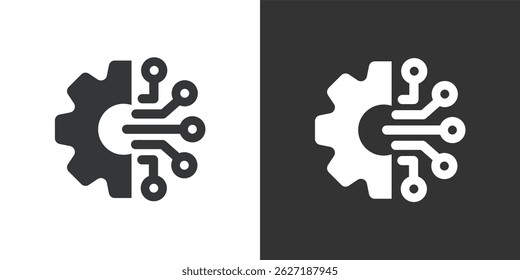 Technology icon. Solid glyph series icon
