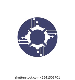 Icono de Tecnología e ilustración de Plantilla de símbolos