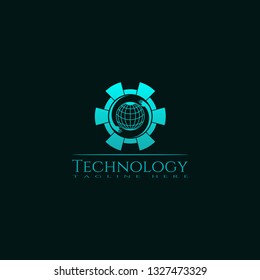 Technology icon template, creative vector logo design, illustration element.
