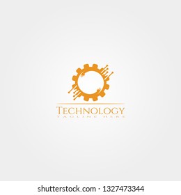 Technology icon template, creative vector logo design, illustration element.