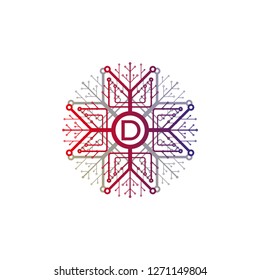 Technology icon template ,simple letter symbol vector logo for business corporate ,elements, illustration