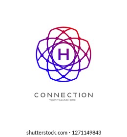 Technology icon template ,simple letter symbol vector logo for business corporate ,elements, illustration