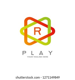 Technology icon template ,simple letter symbol vector logo for business corporate ,elements, illustration