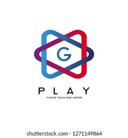 Technology icon template ,simple letter symbol vector logo for business corporate ,elements, illustration