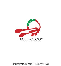 technology icon template,creative vector logo design,speed