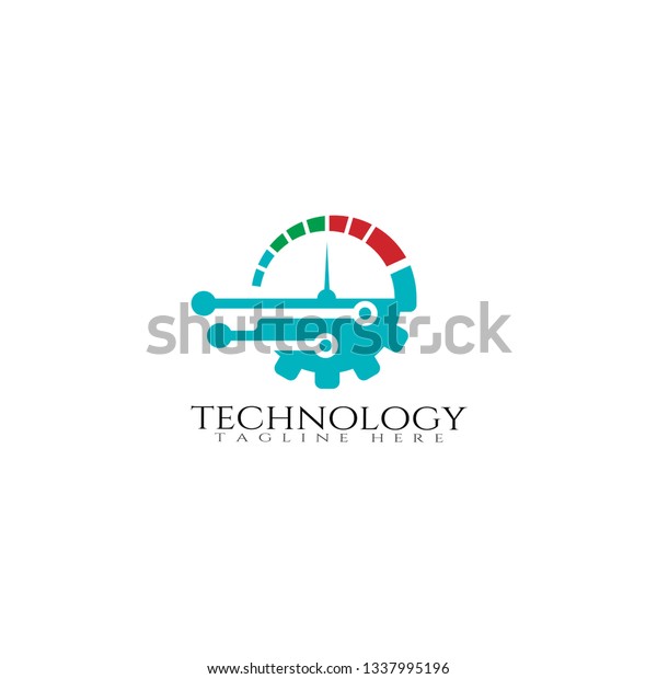 technology icon template,creative vector\
logo design,speed