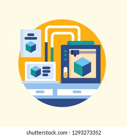 Technology Icon Vector Graphic Download Template Modern