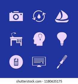 technology icon. technology vector icons set hydraulic energy, screwdriver, pos terminal and camera