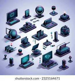 technology icon, technology vector, illustration, background, IA