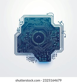 technology icon, technology vector, illustration, background, IA