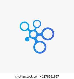 technology icon vector, molecular icon abstract