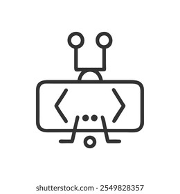 Vector del icono de la tecnología en el fondo blanco