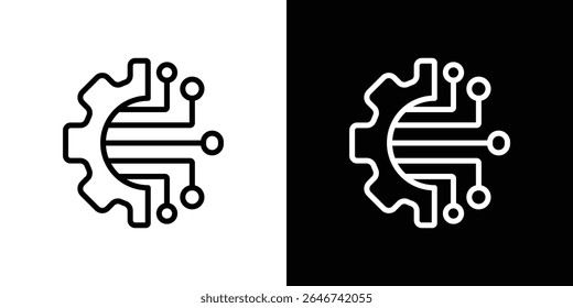 Technology icon vector simple element illustration editable