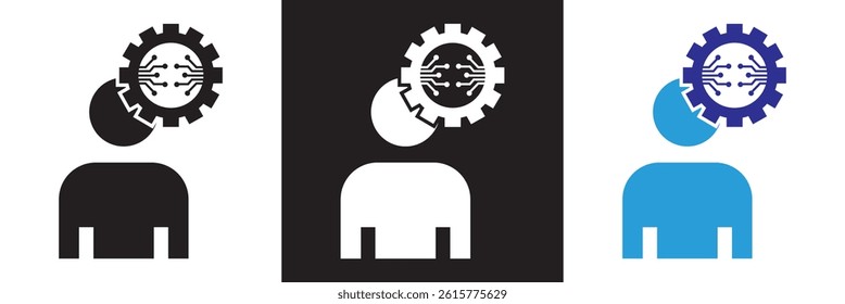 Technology  icon. Vector for websites, mobile interfaces, presentations, banner, visual branding etc. Vector illustration. isolated on white and black background. EPS 10
